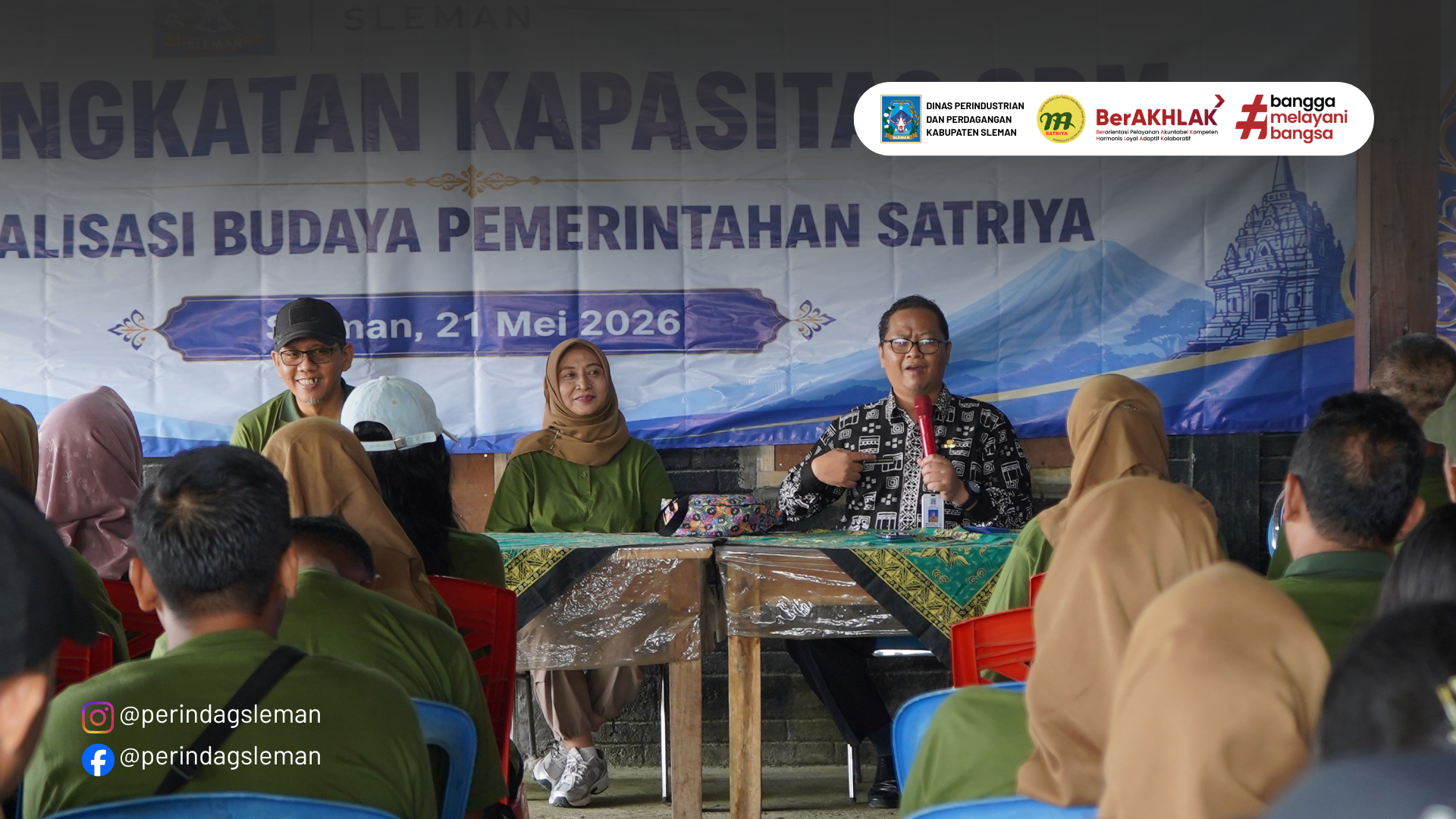 Perkuat Integritas Pelayanan, Disperindag Sleman Sosialisasikan Budaya Pemerintahan SATRIYA